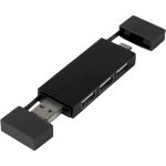 Mulan dual USB 2.0 hub, fekete (12425190)