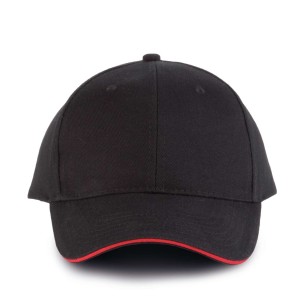 Kup Orlando 6 paneles sapka, Black/Red