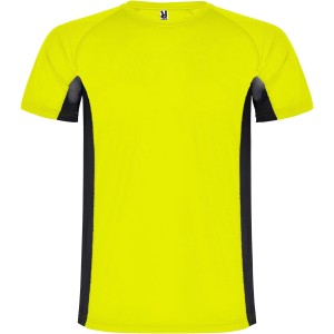 Shanghai rvid ujj gyerek sportpl, fluor yellow, solid black (T-shirt, pl, kevertszlas, mszlas)