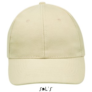 Sols Buffalo 6 paneles baseballsapka, Beige