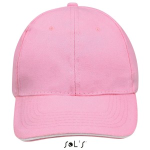 Sols Buffalo 6 paneles baseballsapka, Pink/White, U